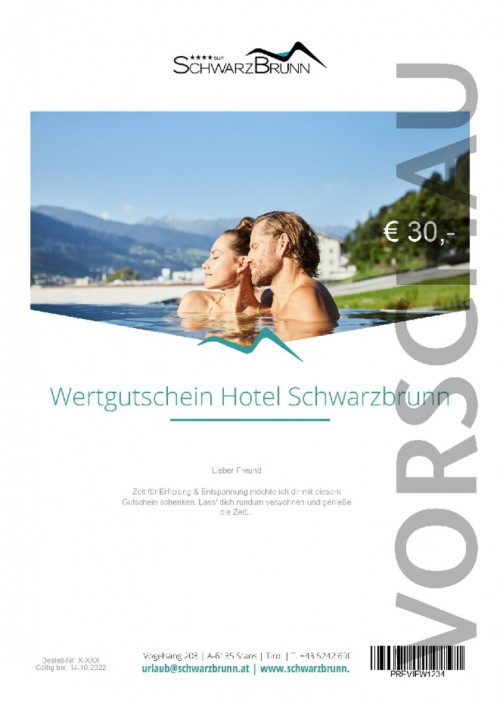 Wertgutschein Hotel Schwarzbrunn