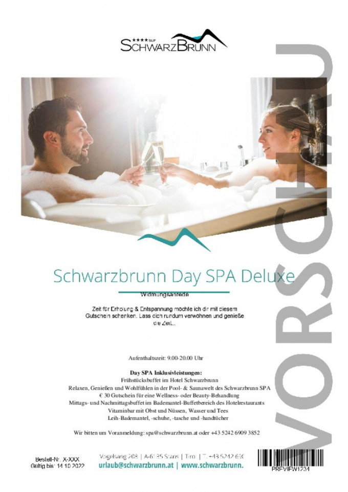 Schwarzbrunn Day SPA Deluxe